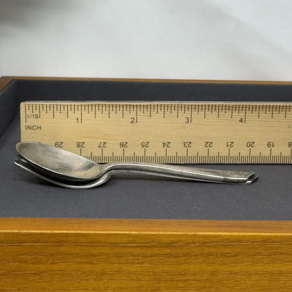 Vintage Antique Stratford Plate Special Toddler / Child Spoon and Fork Set 4